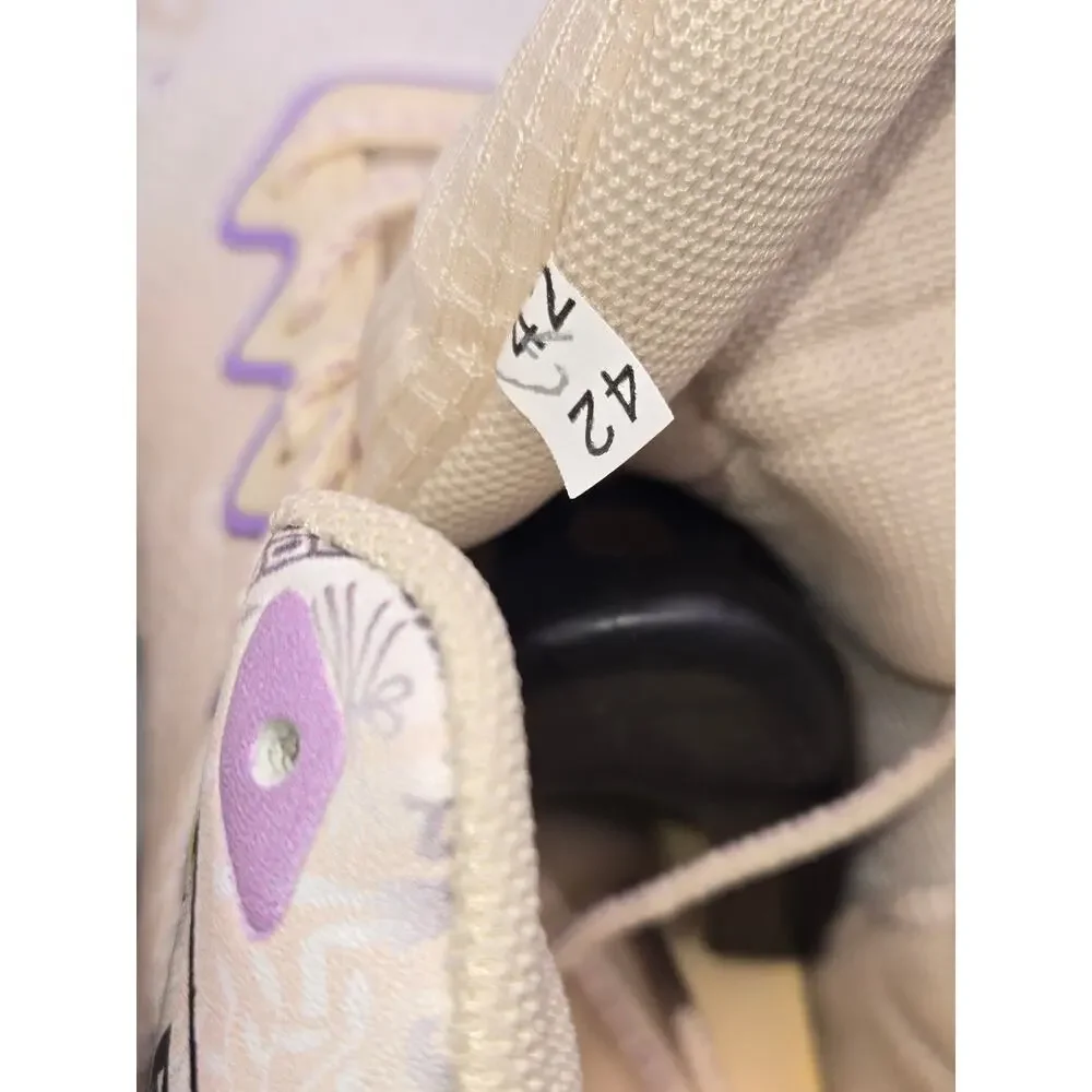 CLIBANG Basketball Shoes Men's 8.5 Women's 10 White Purple High Top New